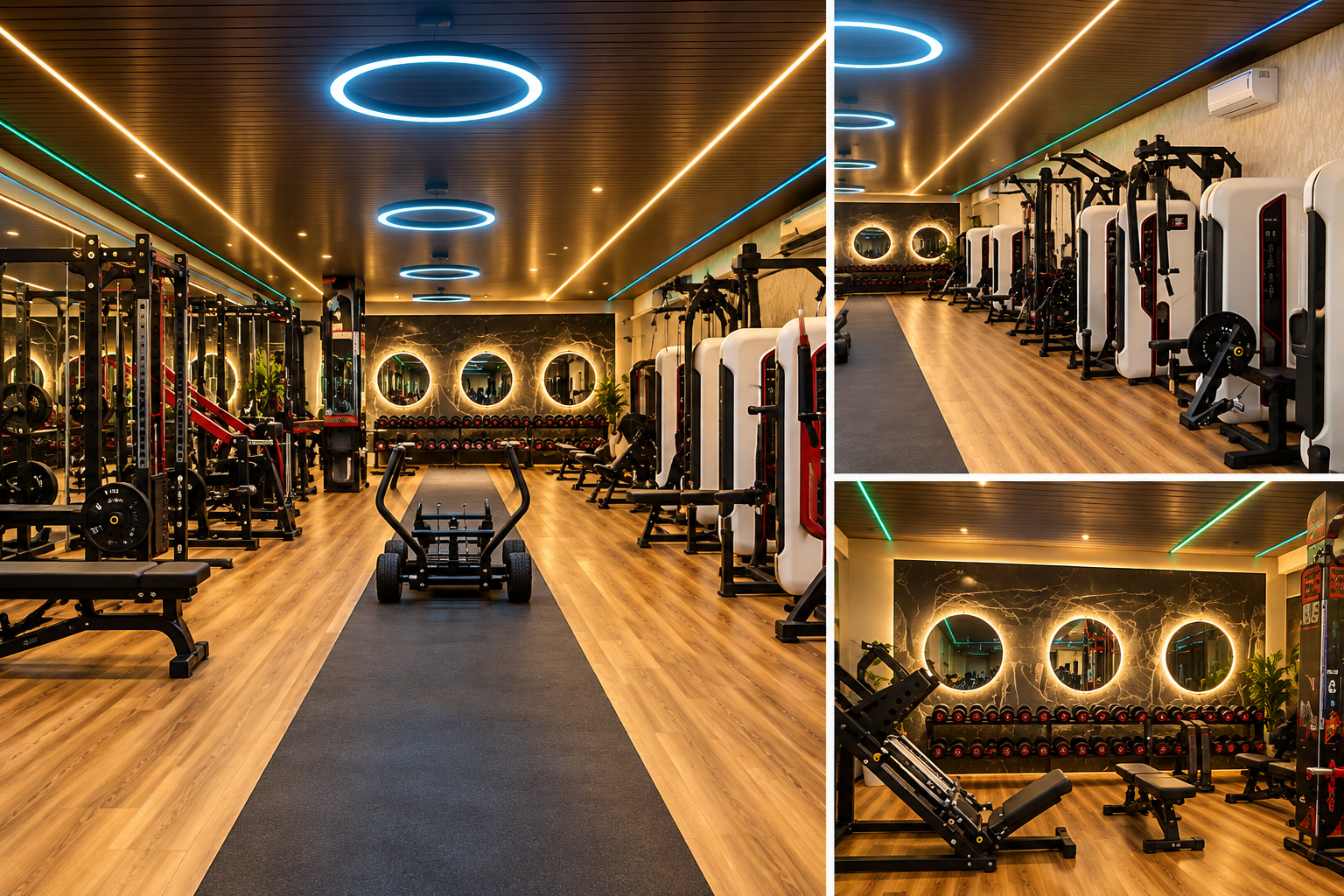Fitness Studio with Halo Mirrors