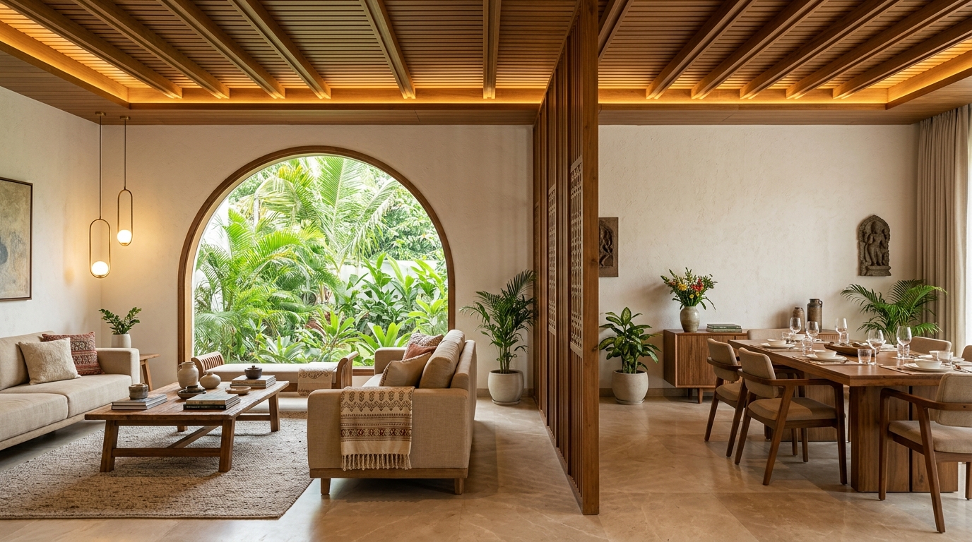 Modern Interior Architectural Living Space in Tamil Nadu